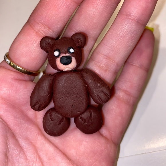 Polymer Clay Teddy Bear - Picture 1 of 1